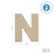 Wooden Letter N 12 inch or 8 inch, Unfinished Large Wood Letters for Crafts | Woodpeckers